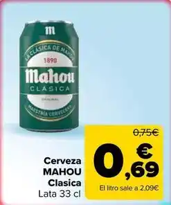Carrefour Market Mahou - cervesa clásica oferta
