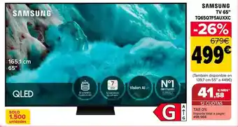 Carrefour Samsung - tv 65 tq65q7f5auxxc oferta