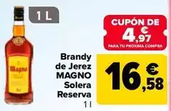 Carrefour Magno - brandy de jerez solera reserva oferta