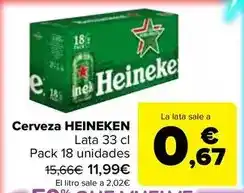 Carrefour Heineken - cerveza oferta