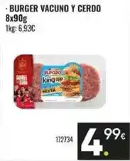 Family Cash Elpozo - burger vacuno y cerdo oferta
