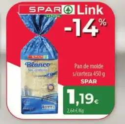 Spar La Palma SPAR Pan de molde s/corteza oferta