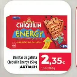 Spar La Palma ARTIACH Barritas de galleta Chiquilín Energy oferta