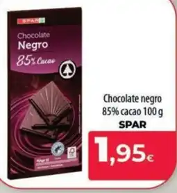 Spar La Palma SPAR Chocolate negro 85% cacao oferta