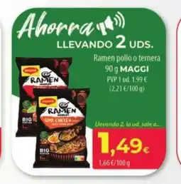 Spar La Palma MAGGI Ramen pollo o ternera oferta