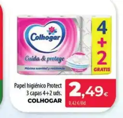 Spar La Palma COLHOGAR Papel higiénico Protect 3 capas 4+2 uds. oferta