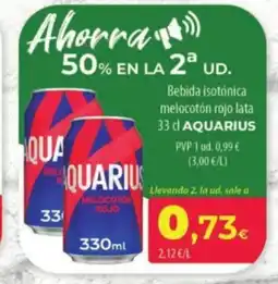 Spar La Palma AQUARIUS Bebida isotónica melocotón rojo lata oferta