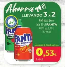 Spar La Palma FANTA Refresco Zero lata oferta