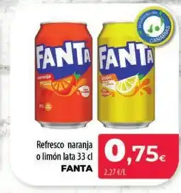 Spar La Palma FANTA Refresco naranja o limón lata oferta