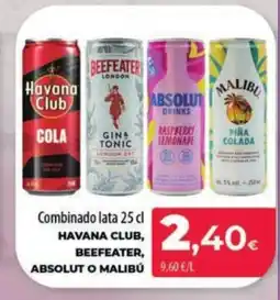 Spar La Palma HAVANA CLUB, BEEFEATER, ABSOLUT O MALIBÚ oferta