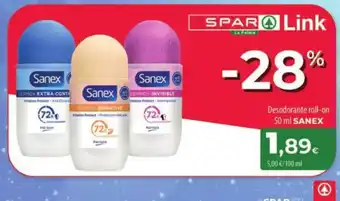 Spar La Palma SANEX Desodorante roll-on oferta