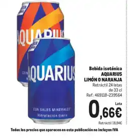 Makro AQUARIUS Bebida isotónica oferta