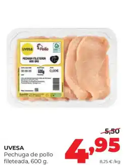 Alimerka UVESA Pechuga de pollo fileteada oferta