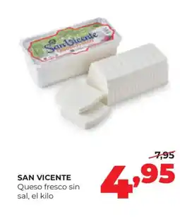 Alimerka SAN VICENTE Queso fresco sin sal oferta