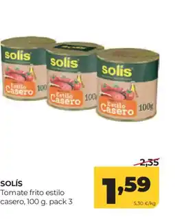 Alimerka SOLÍS Tomate frito estilo casero oferta
