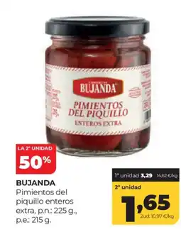 Alimerka BUJANDA Pimientos del piquillo enteros extra oferta