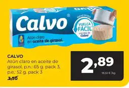 Alimerka CALVO Atún claro en aceite de girasol oferta