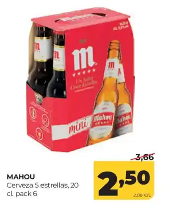 Alimerka MAHOU Cerveza 5 estrellas oferta