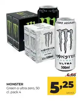 Alimerka MONSTER Green o ultra zero oferta