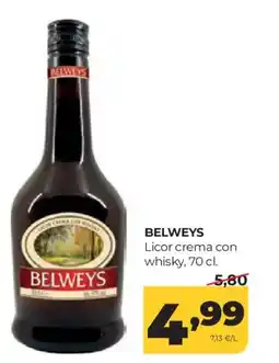Alimerka BELWEYS Licor crema con whisky oferta