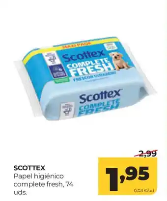 Alimerka SCOTTEX Papel higiénico complete fresh oferta