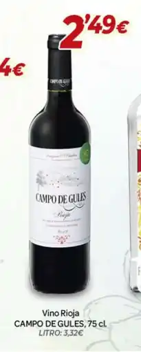 Alsara Supermercados CAMPO DE GULES Vino Rioja oferta