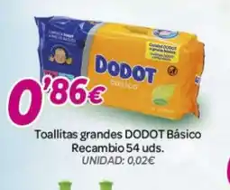 Alsara Supermercados DODOT Toallitas grandes Básico Recambio oferta