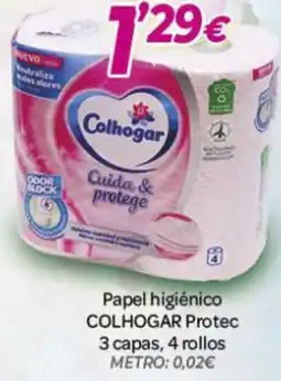Alsara Supermercados COLHOGAR Papel higiénico Protec 3 capas 4 rollos oferta