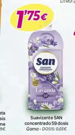 Alsara Supermercados SAN Suavizante concentrado 59 dosis oferta