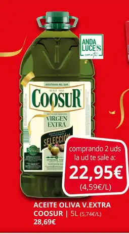 Supermercados MAS COOSUR Aceite oliva v.extra oferta