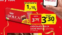 Supermercados MAS DOLCA Chocolate leche nestle oferta