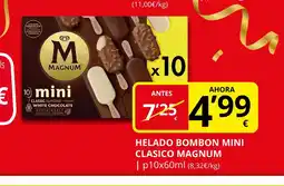 Supermercados MAS MAGNUM Helado bombon mini clasico oferta