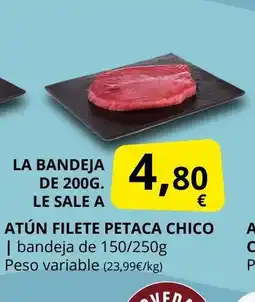 Supermercados MAS Atún filete petaca chico oferta