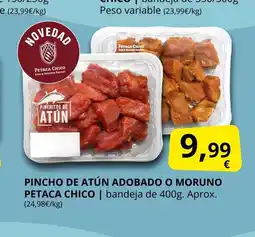 Supermercados MAS Pincho de atún adobado o moruno petaca chico oferta