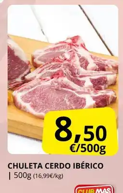Supermercados MAS Chuleta cerdo ibérico oferta
