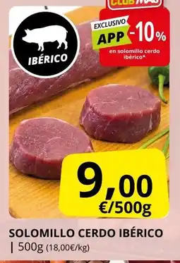 Supermercados MAS Solomillo cerdo ibérico oferta