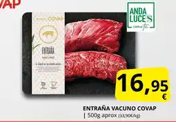 Supermercados MAS COVAP Entraña vacuno oferta