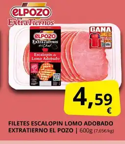 Supermercados MAS EL POZO Filetes escalopin lomo adobado extratierno oferta