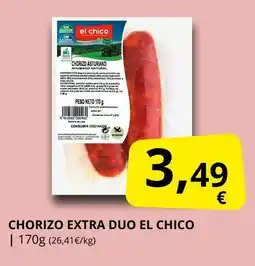 Supermercados MAS EL CHICO Chorizo extra duo oferta