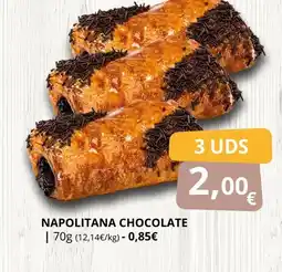 Supermercados MAS Napolitana chocolate oferta