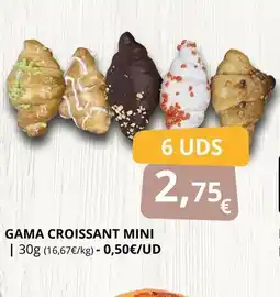 Supermercados MAS Gama croissant mini oferta