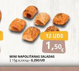 Supermercados MAS Mini napolitanas saladas oferta