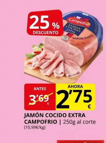 Supermercados MAS CAMPOFRIO Jamón cocido extra oferta