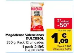 Carrefour Market Dulcesol - magdalenes valencianas oferta