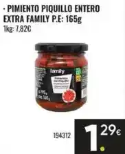 Family Cash Family - pimiento piquillo entero extra oferta