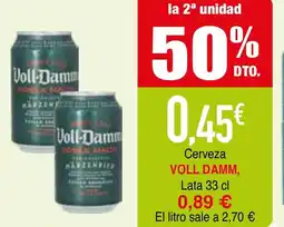 Minymas Cerveza VOLL DAMM, Lata 33 cl oferta