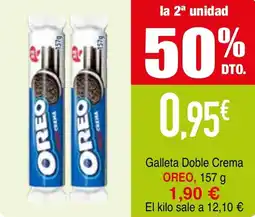 Minymas Galleta Doble Crema OREO, 157 g oferta