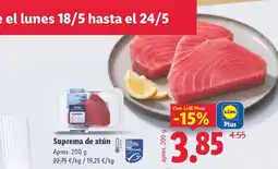 Lidl Suprema de atún oferta