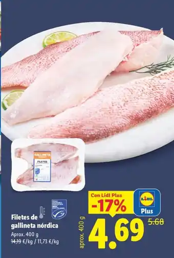 Lidl Filetes de gallineta nórdica oferta
