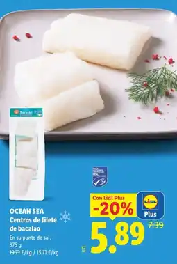 Lidl OCEAN SEA Centros de filete de bacalao oferta
